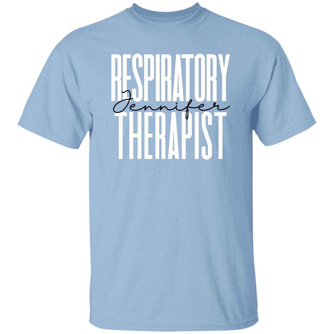 Personalized respiratory therapist T-shirt gift Custom name Pulmonology RT Unisex Tee Sand Pink Light Blue-Family-Gift-Planet