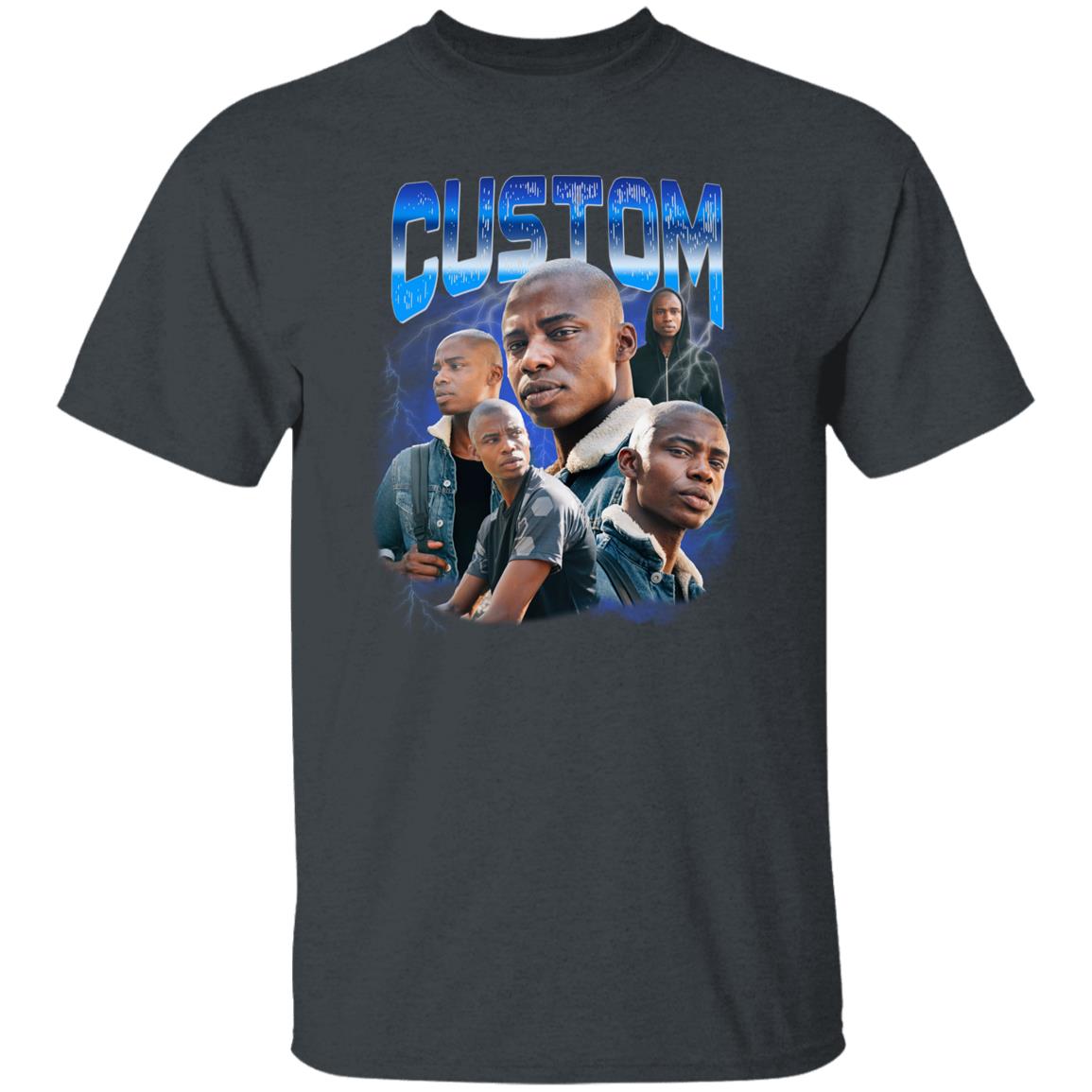 Custom Bootleg rap Unisex T-Shirt Personalized Your pictures tee Vintage style Black Navy Dark Heather-Family-Gift-Planet
