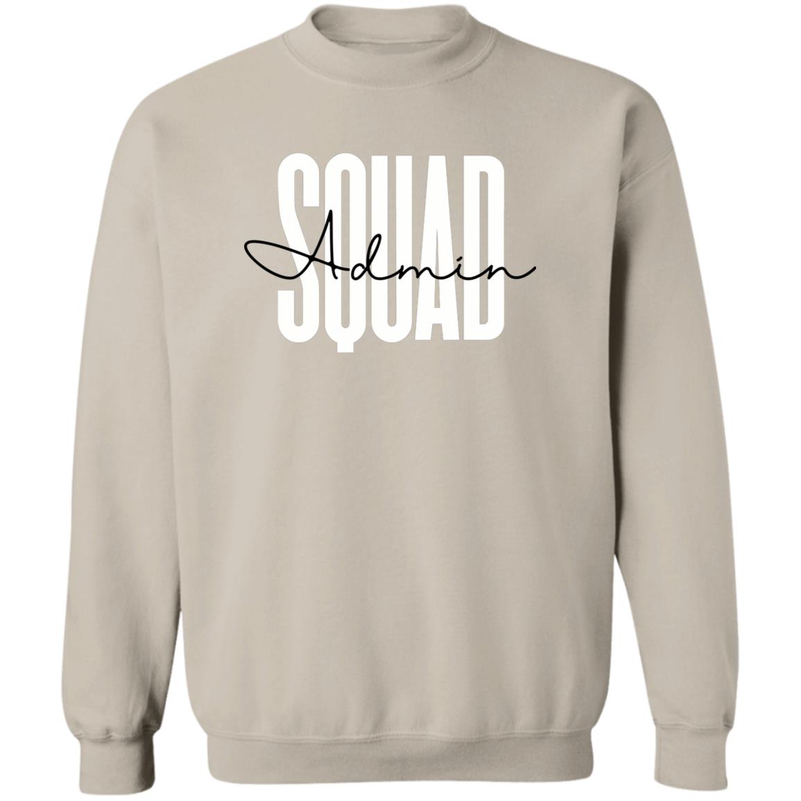 Admin Squad Unisex Sweatshirt, School Front Office Administrator Crewneck, Sand-Sand-Family-Gift-Planet