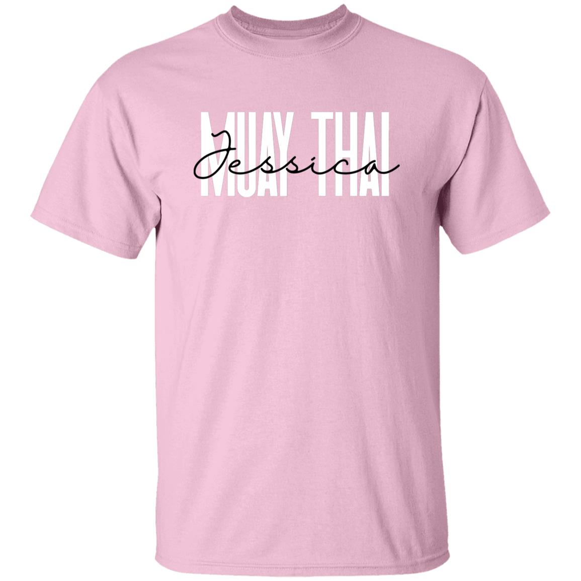 Personalized Muay Thai T-Shirt gift Custom name Muay Thai Martial Arts Unisex Tee Sand Pink Blue-Family-Gift-Planet