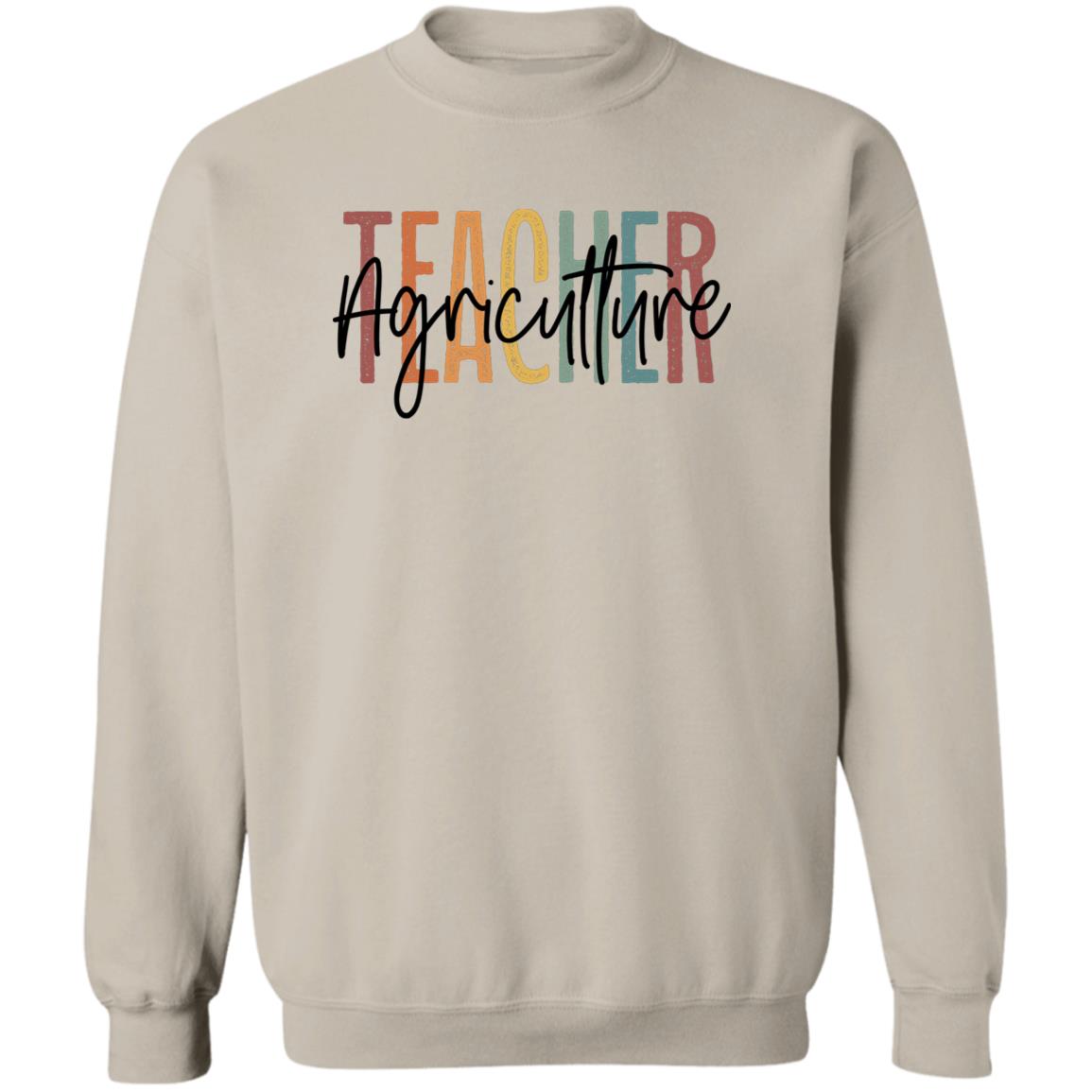 Agriculture teacher Sweatshirt Crewneck Unisex Gildan Sand Ash S-2XL-Sand-Family-Gift-Planet