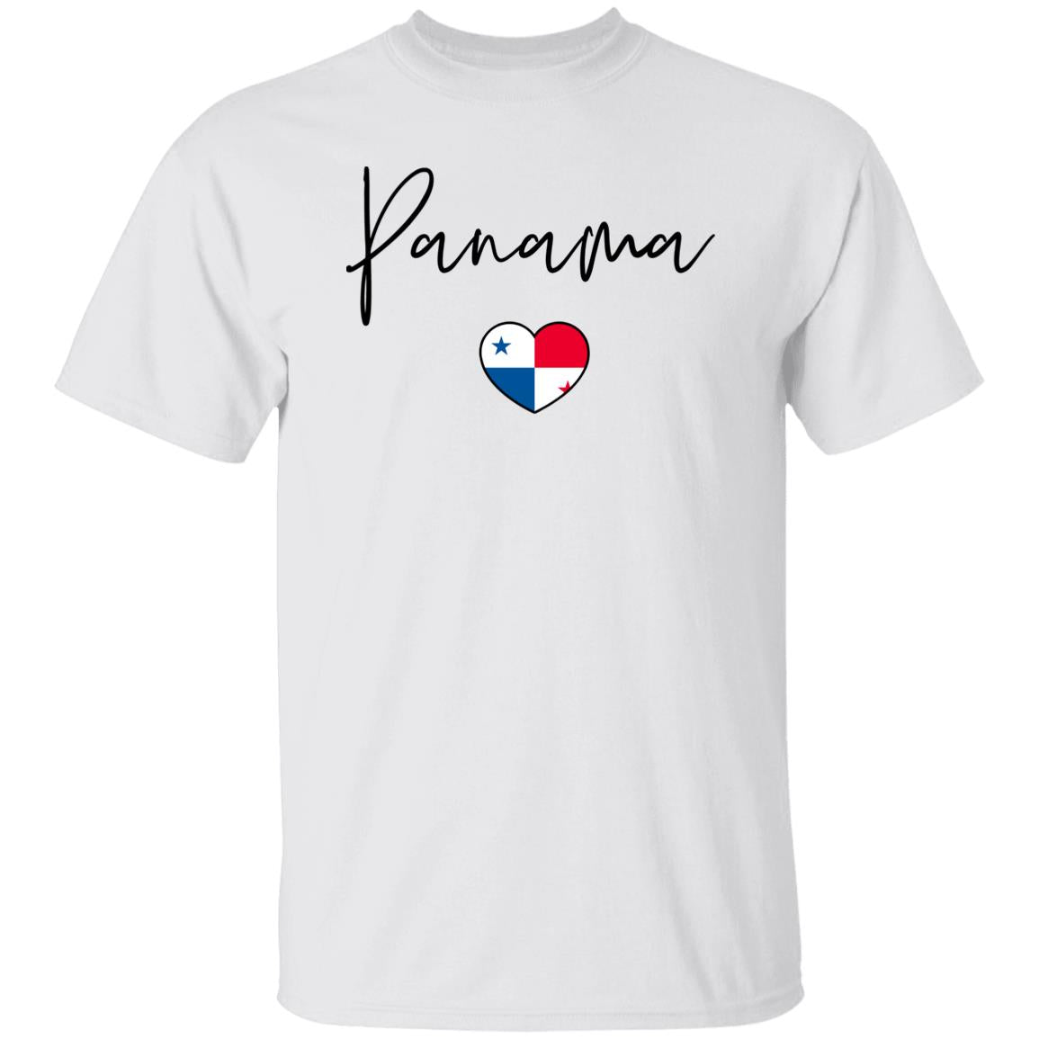 Panama flag heart Unisex T-shirt Panama love tee White Sand Blue-Family-Gift-Planet