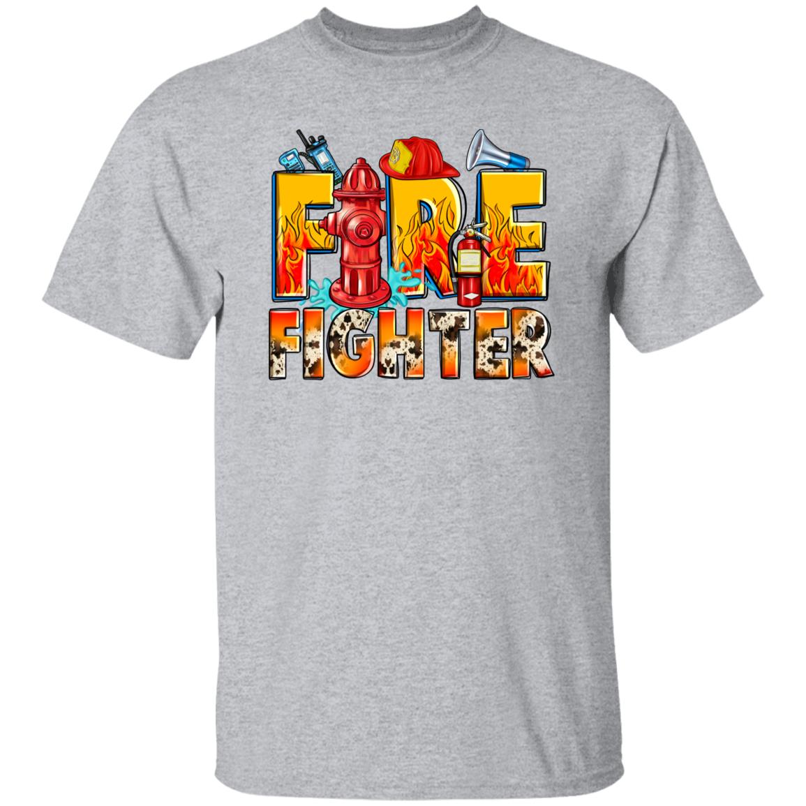 Firefighter T-Shirt gift Essential Fire Fighter wife Unisex tee Sand White Sport Grey-Family-Gift-Planet