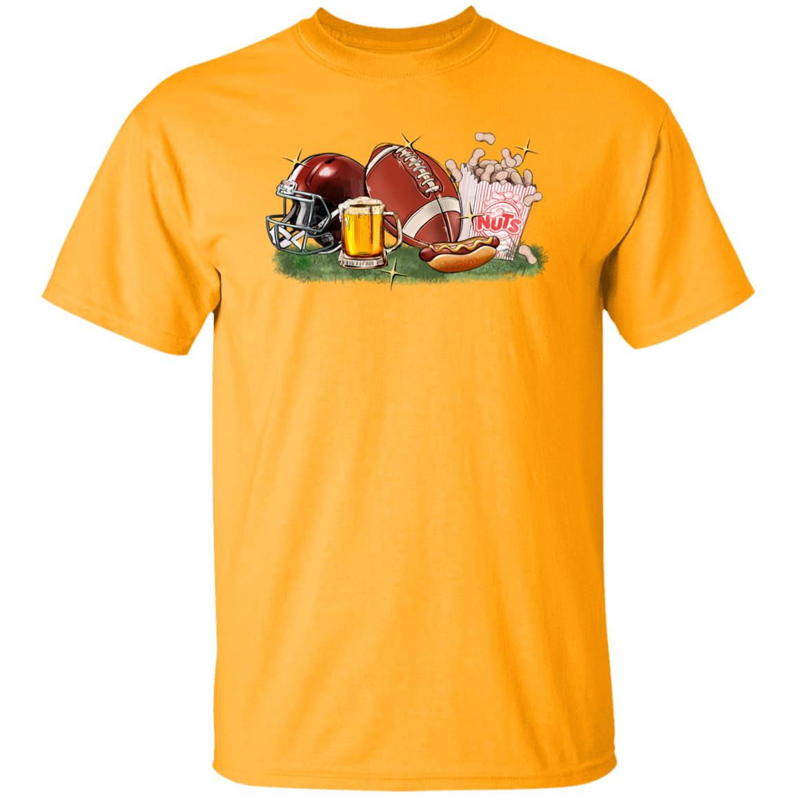 Football life Unisex t-shirt football player tee football coach gift-Gold-Family-Gift-Planet