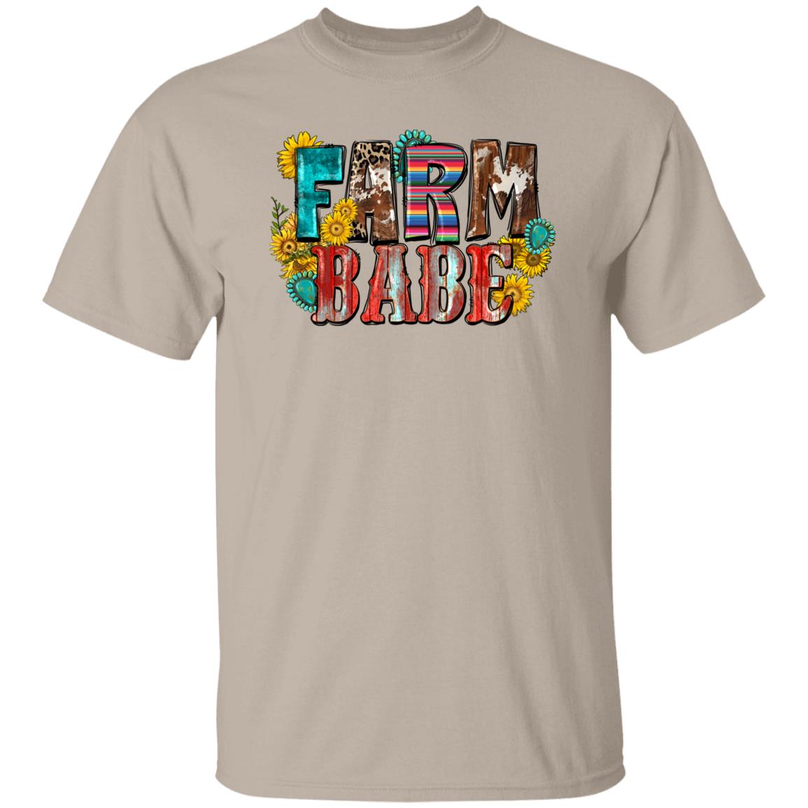 Farm babe T-Shirt gift Western sunflower farmer girl Unisex tee Sand White Sport Grey-Family-Gift-Planet