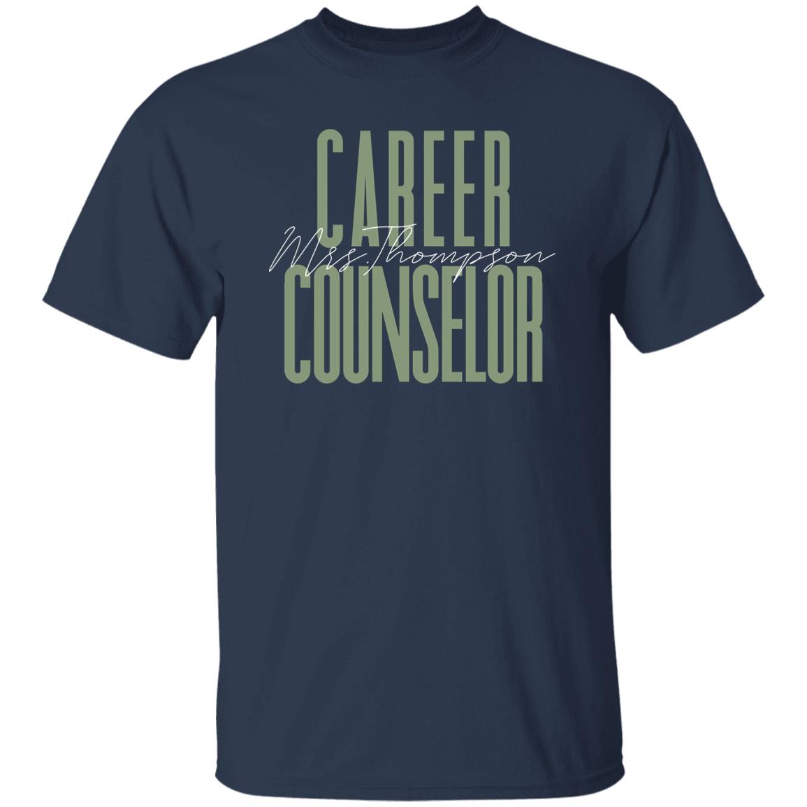 Career Counselor T-Shirt gift School Counselor Customized Unisex tee Black Navy Dark Heather-Family-Gift-Planet