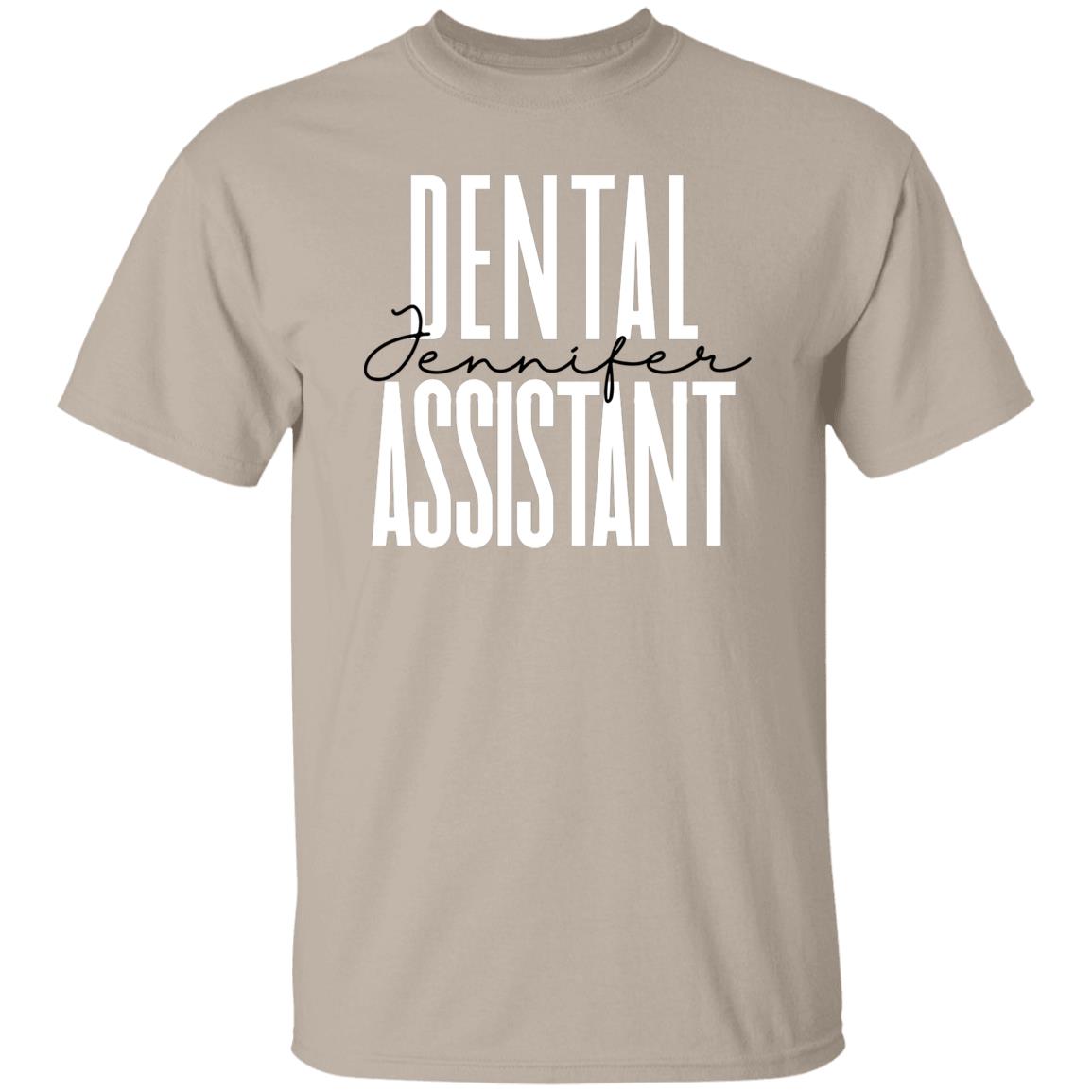 Personalized Dental assistant Unisex T-shirt Custom name dentist Sand Blue Pink-Family-Gift-Planet
