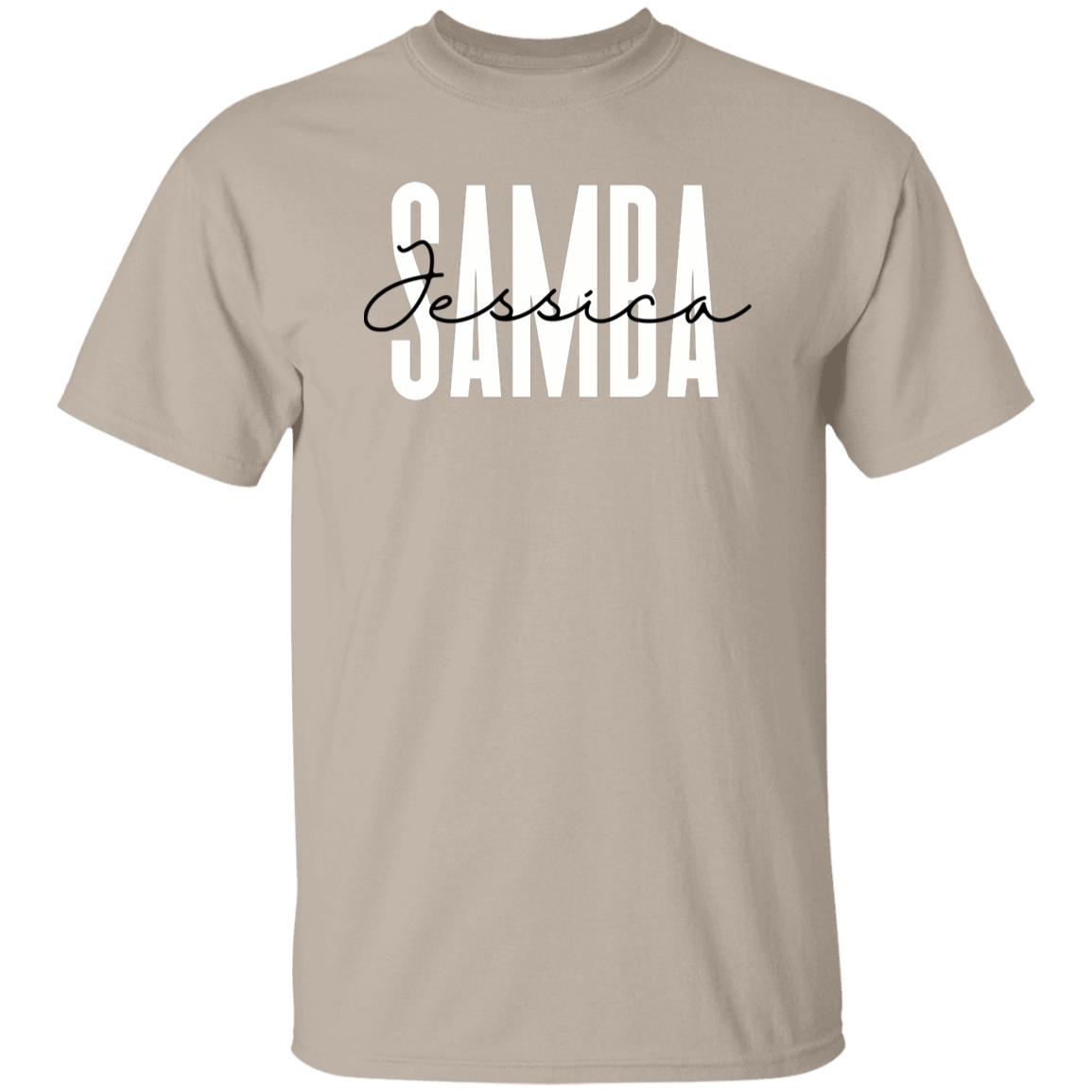 Personalized Samba T-shirt gift Custom name Samba Dance Teacher Unisex Tee Sand Pink Light Blue-Family-Gift-Planet
