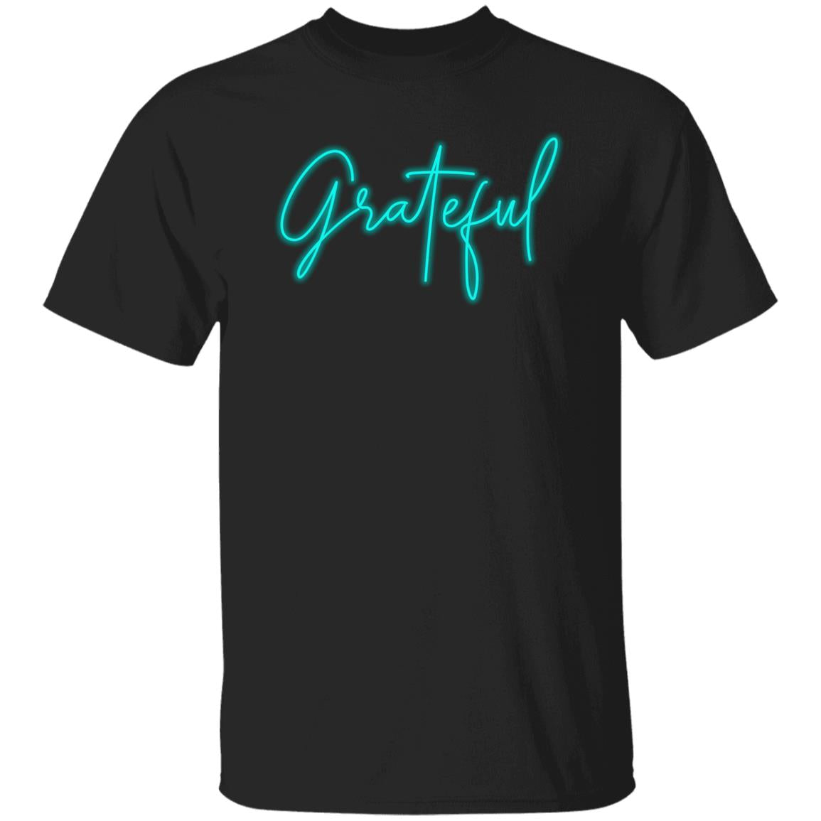 Grateful Unisex Tshirt Thanksgiving faith Blessed and grateful Black Dark Heather Navy-Black-Family-Gift-Planet