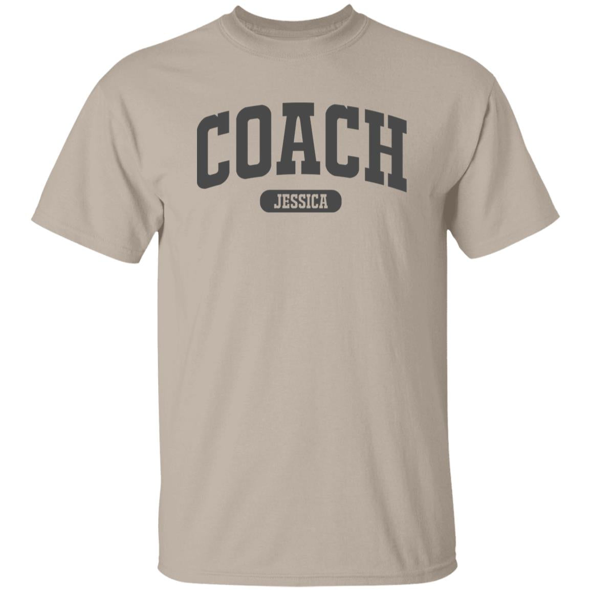 Coach Personalized Unisex T-shirt Custom school coach cheercoach White Sand Light Blue-Family-Gift-Planet