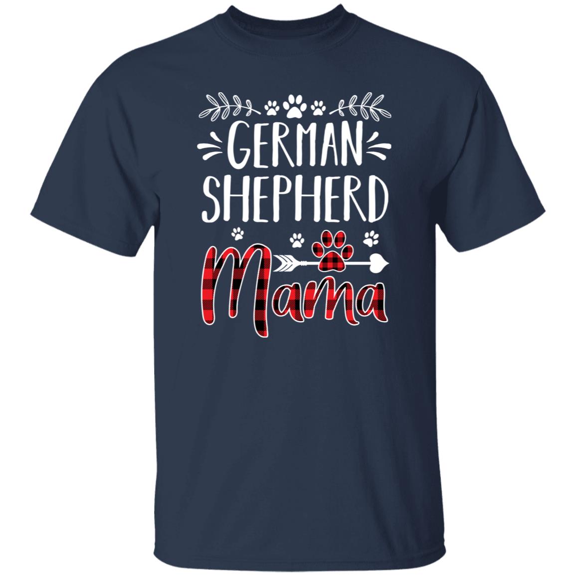 German Shepherd Mama T-Shirt gift German Shepherd Dog mom Unisex tee Black Navy Dark Heather-Family-Gift-Planet
