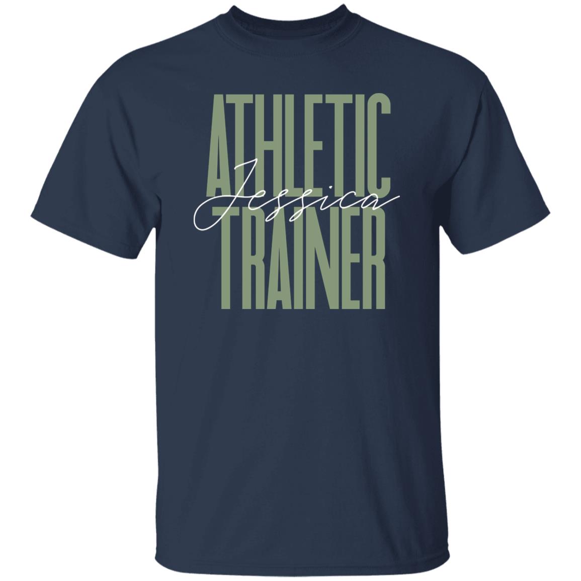 Athletic trainer T-Shirt gift AT School Athletic director Customized Unisex tee Black Navy Dark Heather-Family-Gift-Planet