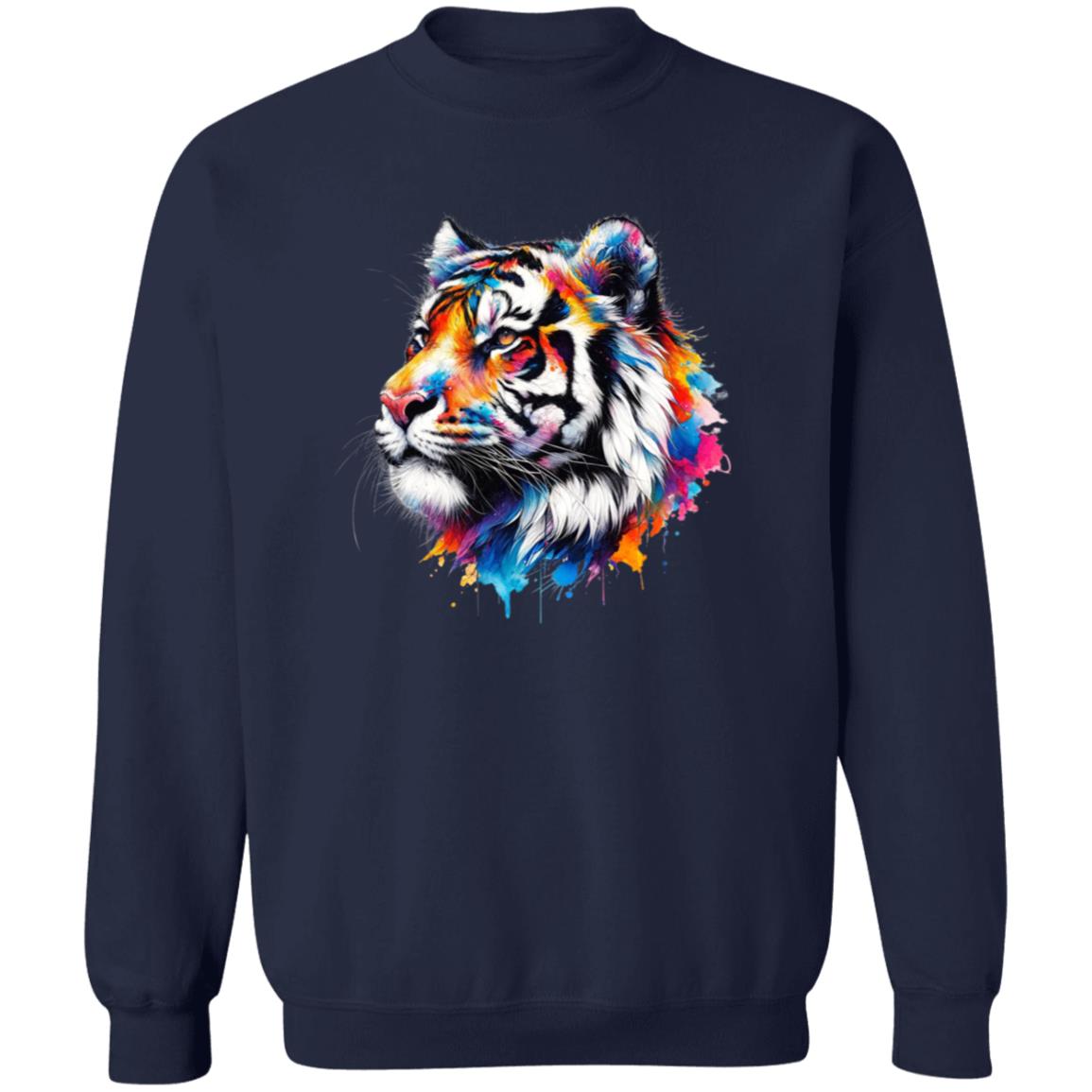 Wildlife tiger whisperer Unisex Sweatshirt Black Navy Dark Heather-Family-Gift-Planet