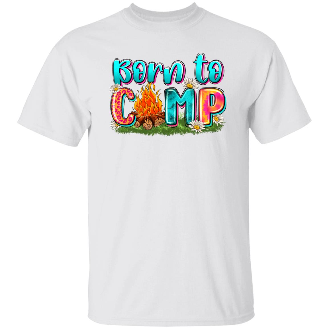 Born to camp T-Shirt traveler adventure Camper Unisex tee Sand White Sport Grey-Family-Gift-Planet