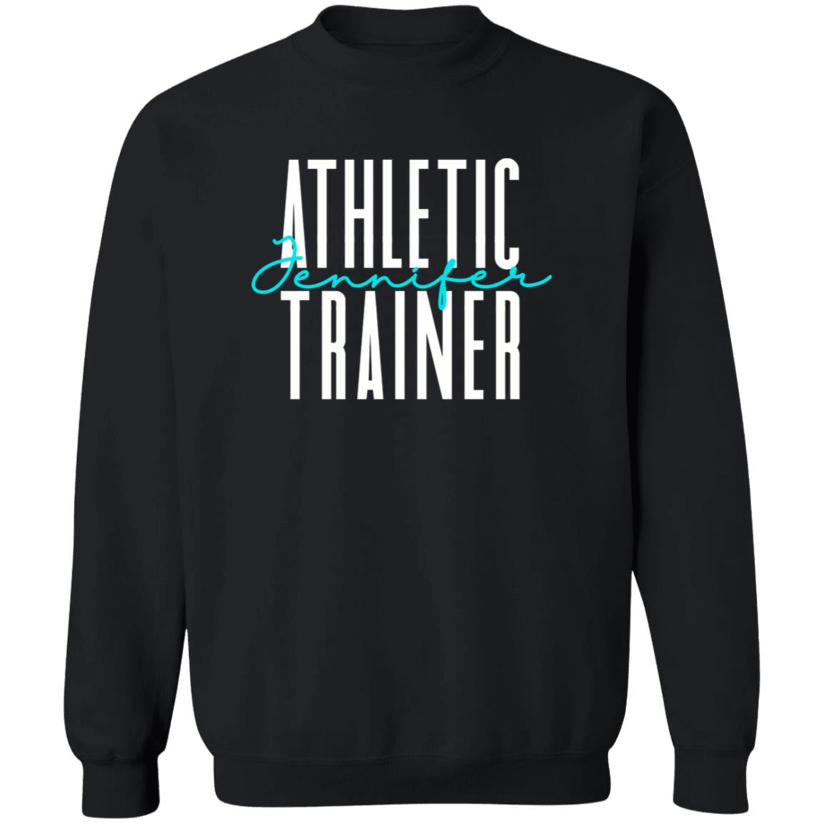 Personalized Athletic Trainer Unisex Sweatshirt Custom name AT Sand Black Dark Heather-Family-Gift-Planet