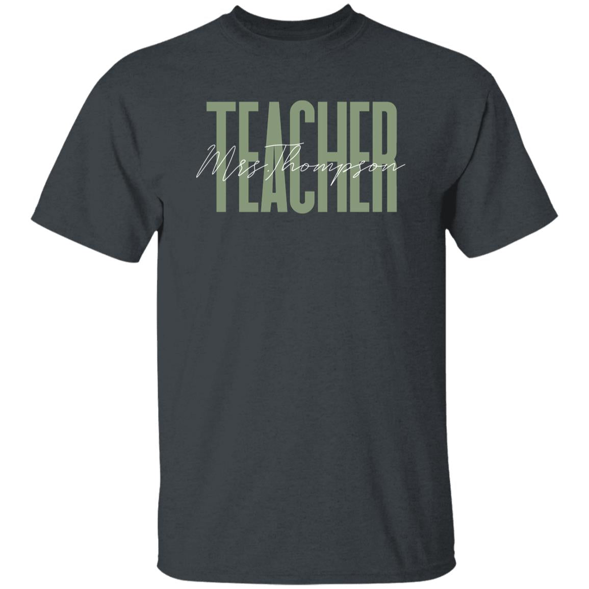 Teacher T-Shirt gift Elementary School teacher Customized Unisex tee Black Navy Dark Heather-Family-Gift-Planet