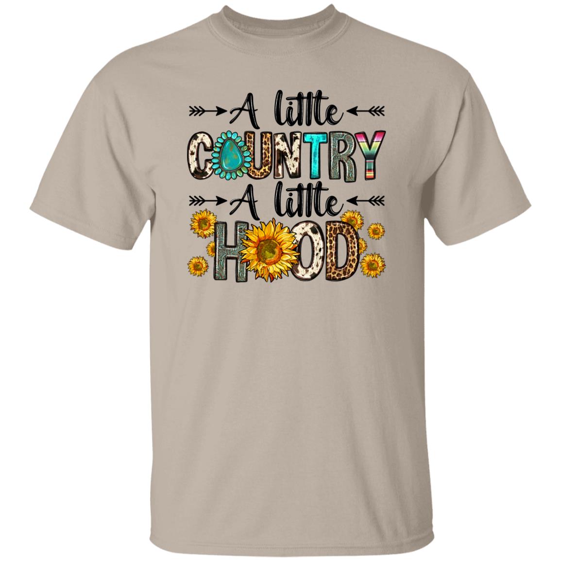 A little country a little hood T-Shirt Country girl forest lover Unisex tee White Sand Grey-Family-Gift-Planet