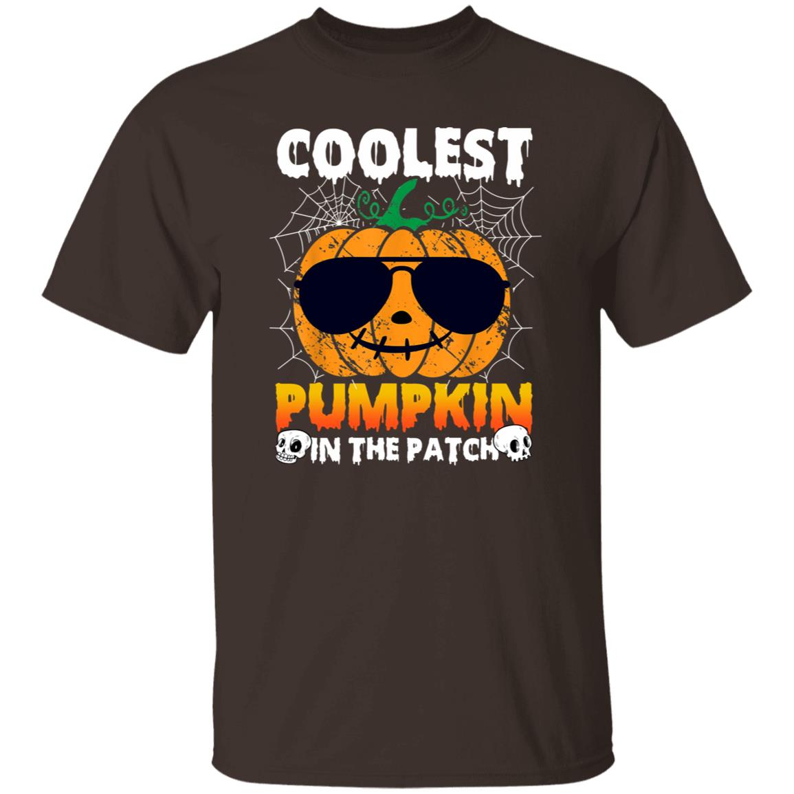 Coolest pumpkin in the patch Halloween Unisex T-Shirt Spooky Grandfather tee Black Dark Chocolate-Family-Gift-Planet