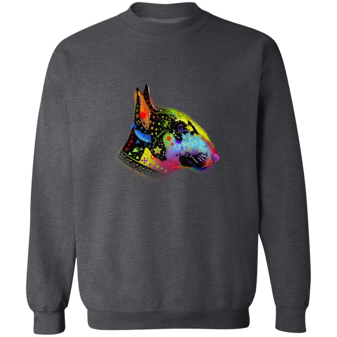 Artistic Bull Terriers dog Unisex Crewneck Sweatshirt digital Art-Family-Gift-Planet