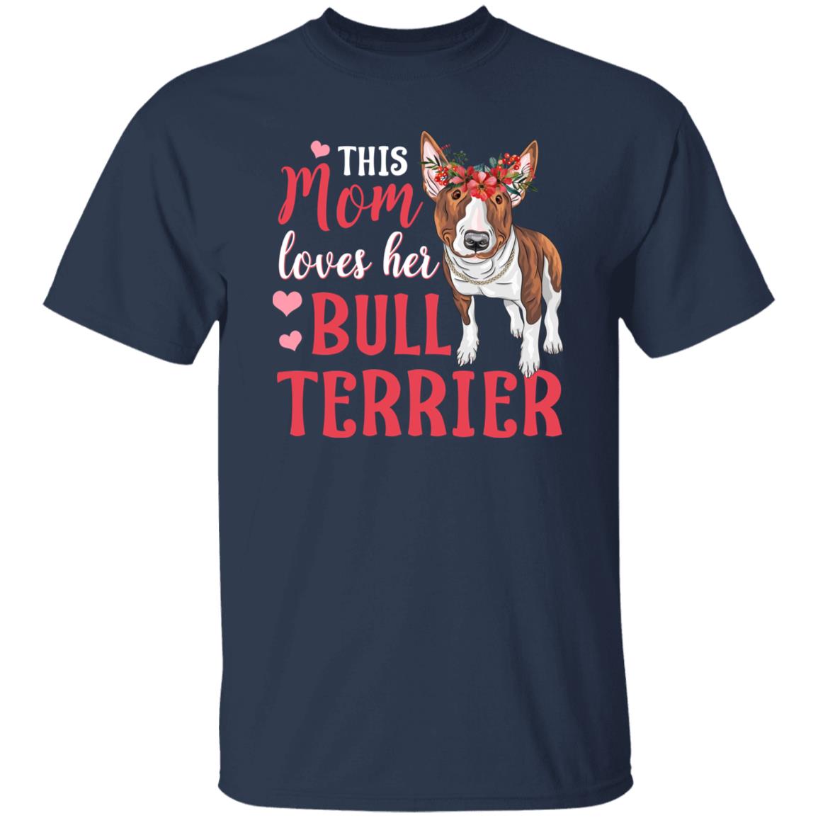 This mom loves her bull terrier Unisex t-shirt gift Bullterrier mama tee-Family-Gift-Planet