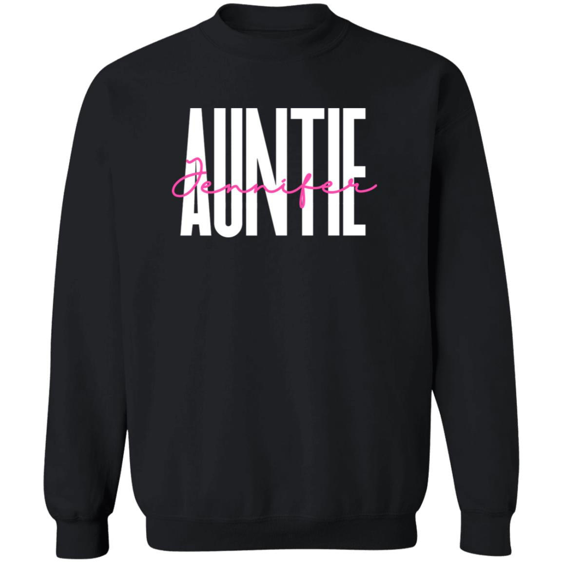 Personalized Auntie Unisex Sweatshirt Custom name aunt Sand Black Dark Heather-Family-Gift-Planet