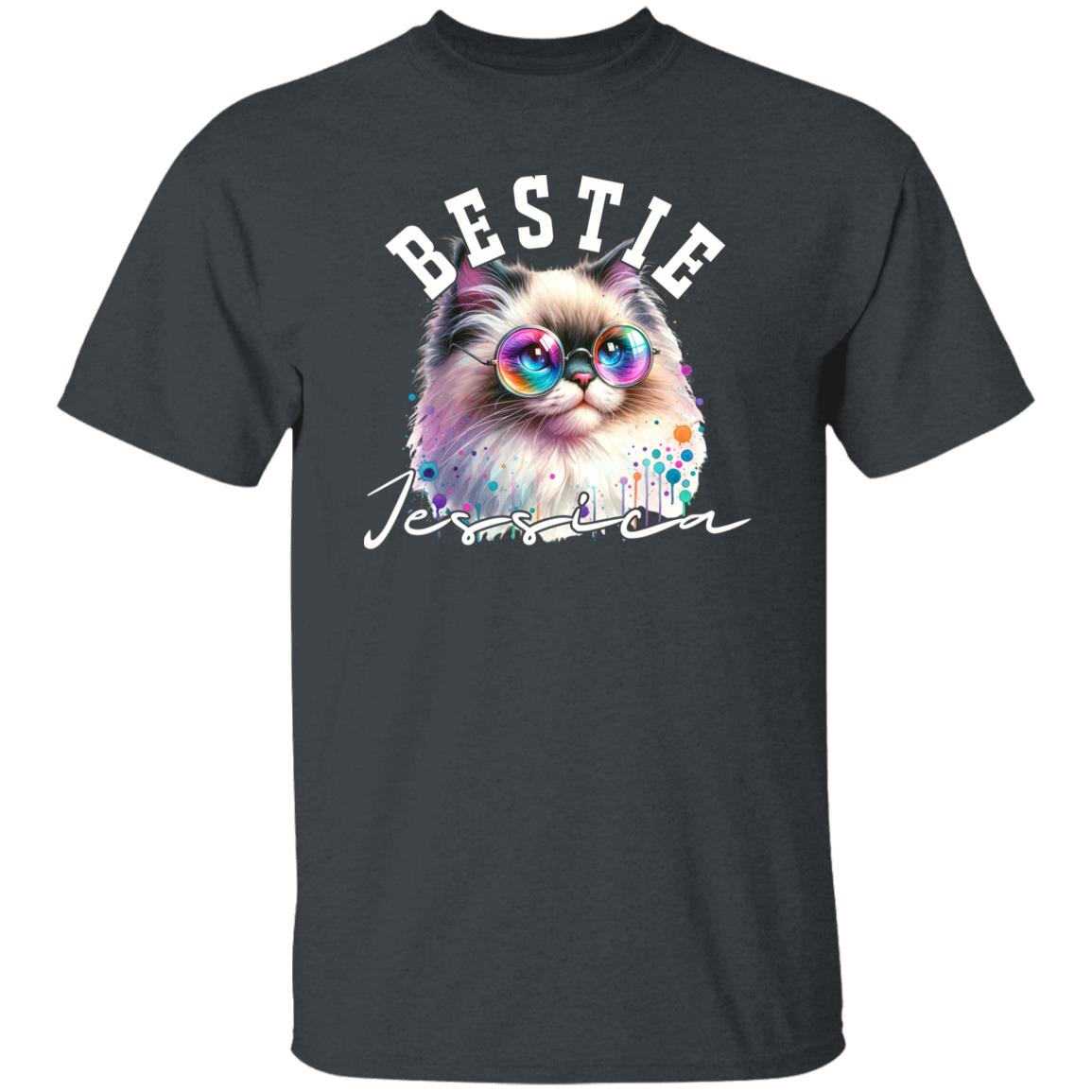 Bestie funny Personalized Unisex T-shirt Custom Best friend Valentine Day gift Black-Family-Gift-Planet