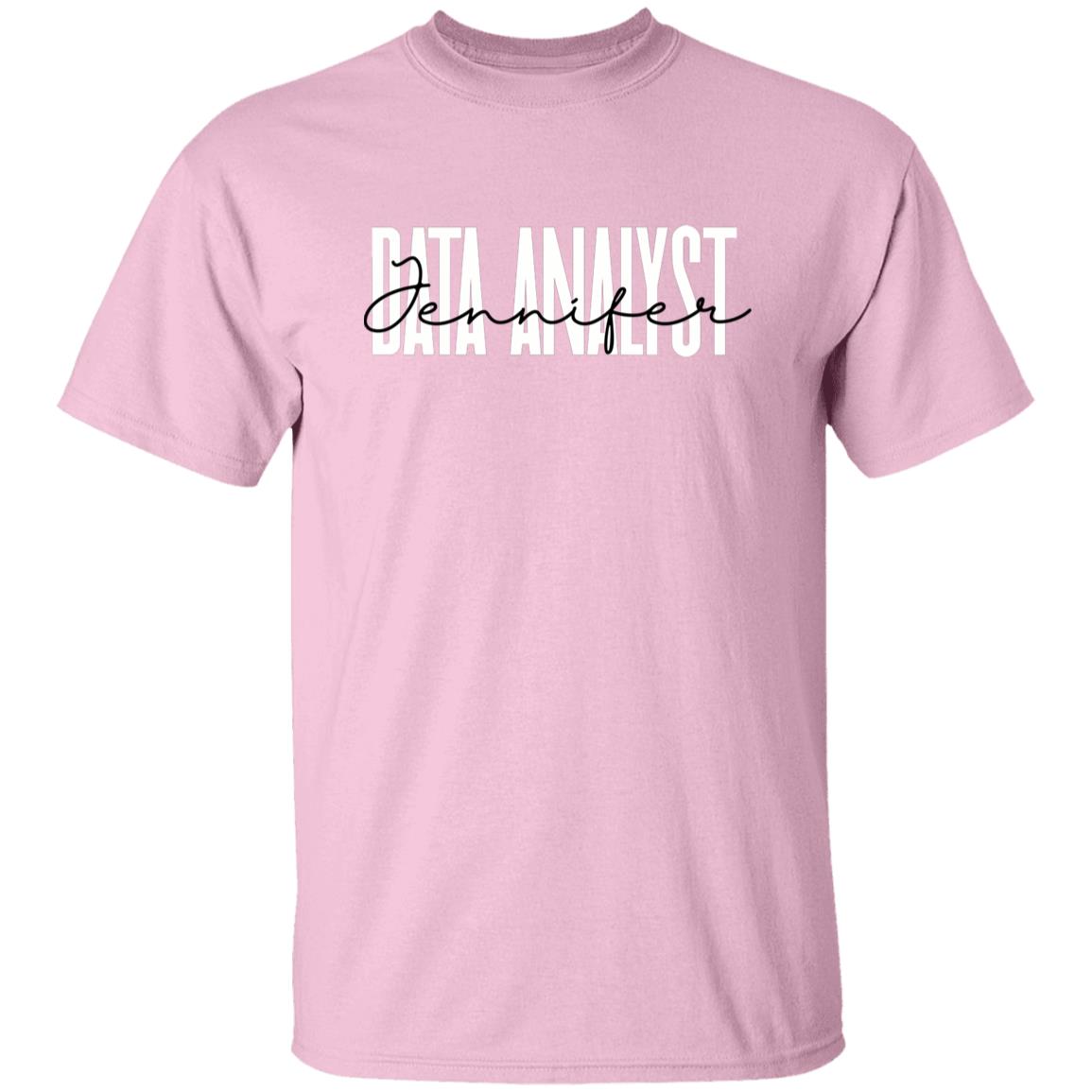 Personalized Data Analyst Unisex T-shirt Custom name data scientist Sand Blue Pink-Family-Gift-Planet