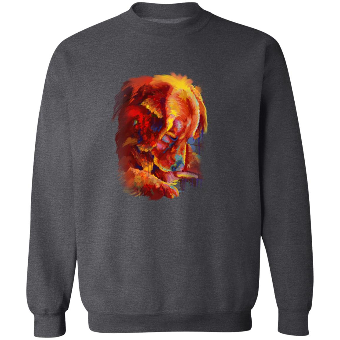 Artistic Golden retriever dog Unisex Crewneck Sweatshirt digital Art-Family-Gift-Planet