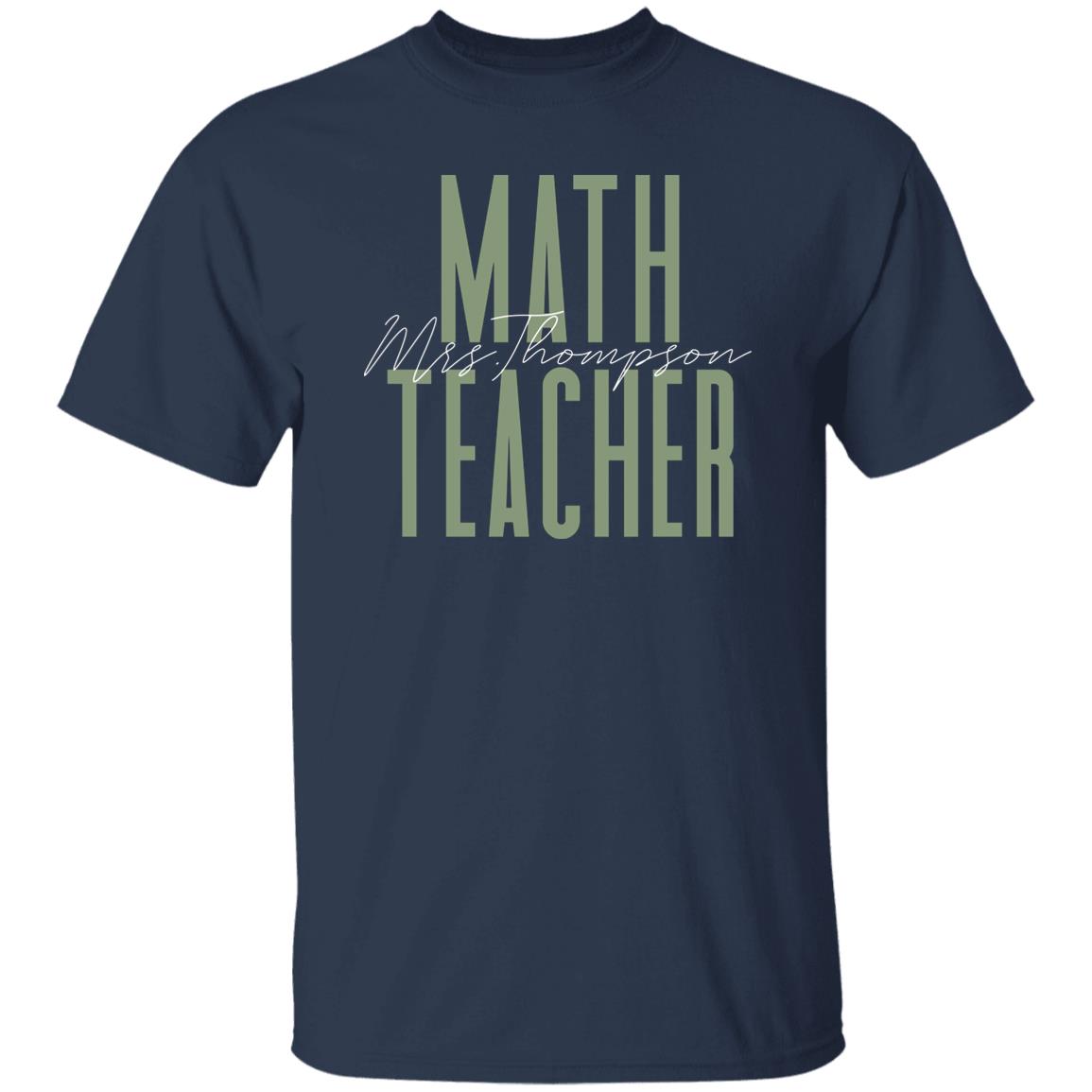 Math teacher T-Shirt gift Mathematics Teacher Customized Unisex tee Black Navy Dark Heather-Family-Gift-Planet