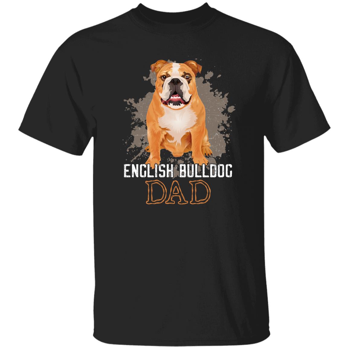 English bulldog dad Unisex t-shirt gift black navy dark heather-Black-Family-Gift-Planet