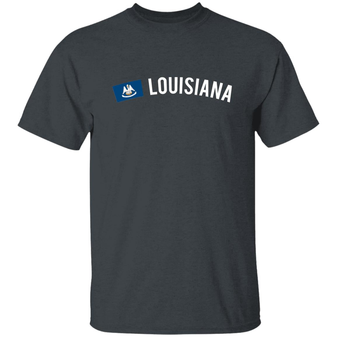 Louisiana Unisex T-shirt gift Louisiana flag tee New Orleans Baton Rouge White Black-Family-Gift-Planet