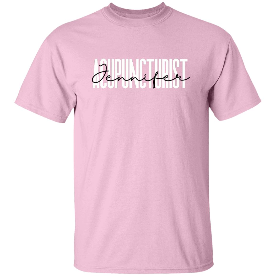 Personalized Acupuncturist Unisex T-shirt Custom name Acupuncture Sand Blue Pink-Family-Gift-Planet