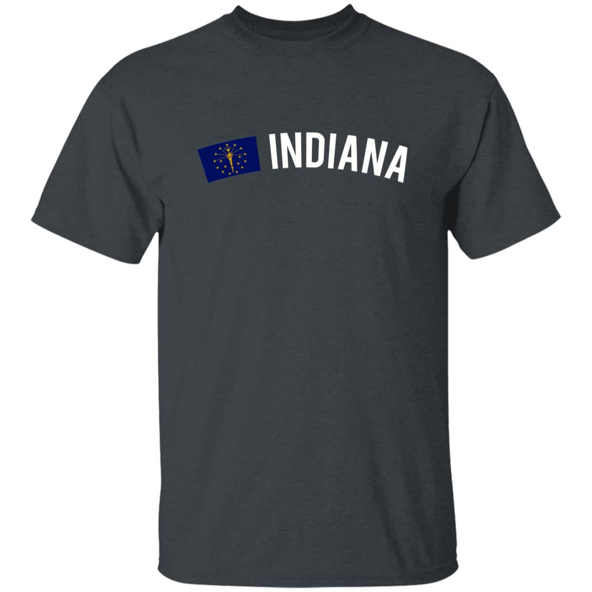 Indiana Unisex T-shirt gift Indiana flag tee Indianapolis Fort Wayne White Black-Family-Gift-Planet