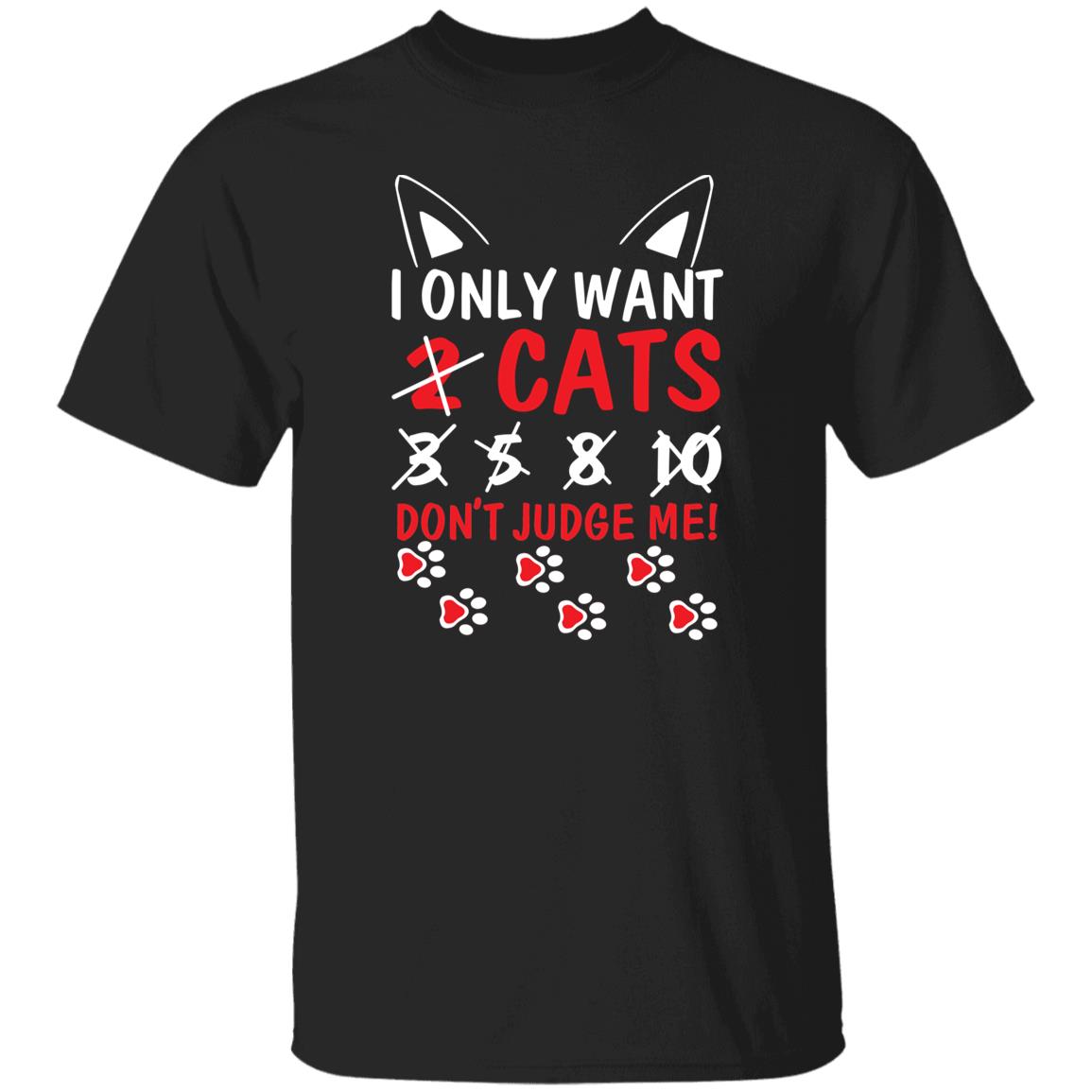 I only want cats Unisex shirt cats fun tee Black Dark Heather-Family-Gift-Planet