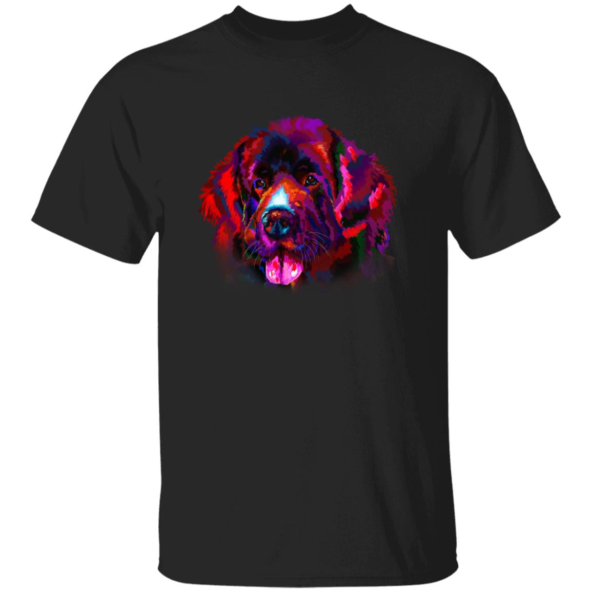Watercolor Newfoundland dog Unisex shirt S-2XL black navy dark heather-Black-Family-Gift-Planet