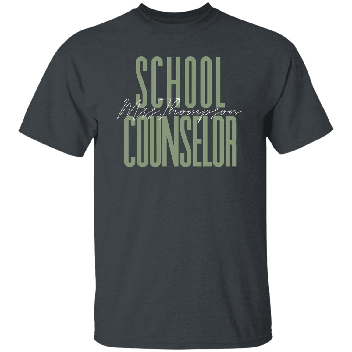 School Counselor T-Shirt gift School Counseling Customized Unisex tee Black Navy Dark Heather-Family-Gift-Planet