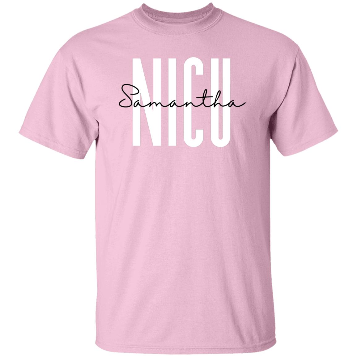 Personalized NICU T-Shirt gift Custom name Neonatal Intensive Care nurse Unisex Tee Sand Pink Blue-Family-Gift-Planet