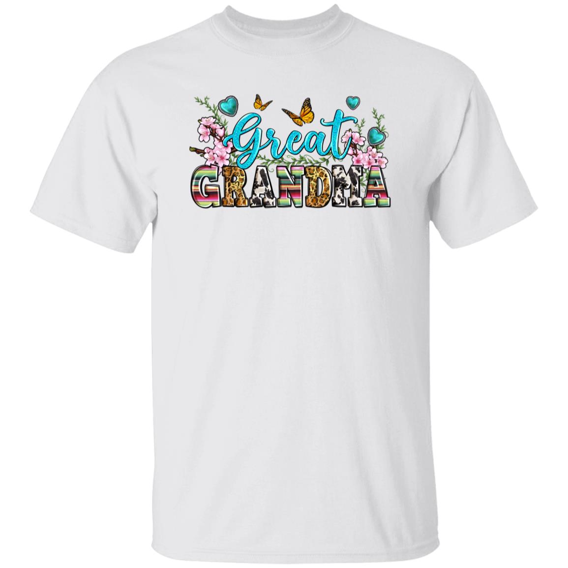 Great Grandma flowers T-Shirt gift Great grandmother floral Unisex tee Sand White Sport Grey-Family-Gift-Planet