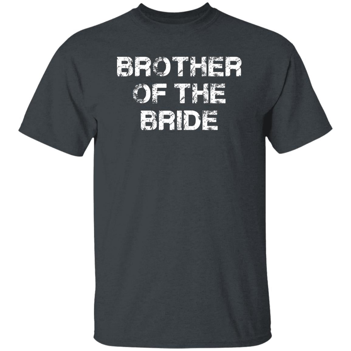 Brother of the bride Unisex T-shirt Wedding squad tee black dark heather-Dark Heather-Family-Gift-Planet