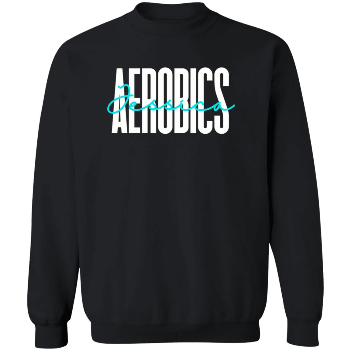 Personalized Aerobics Unisex Sweatshirt Custom name gymnast Sand Black Dark Heather-Family-Gift-Planet
