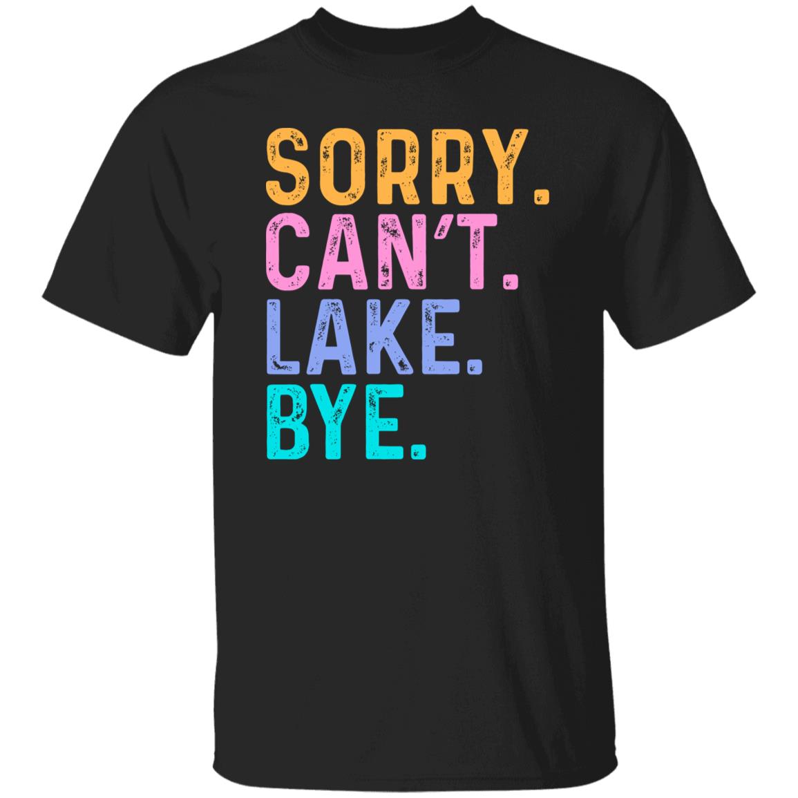 Lake Unisex t-shirt Sorry Can't Lake Bye tee black dark heather-Family-Gift-Planet
