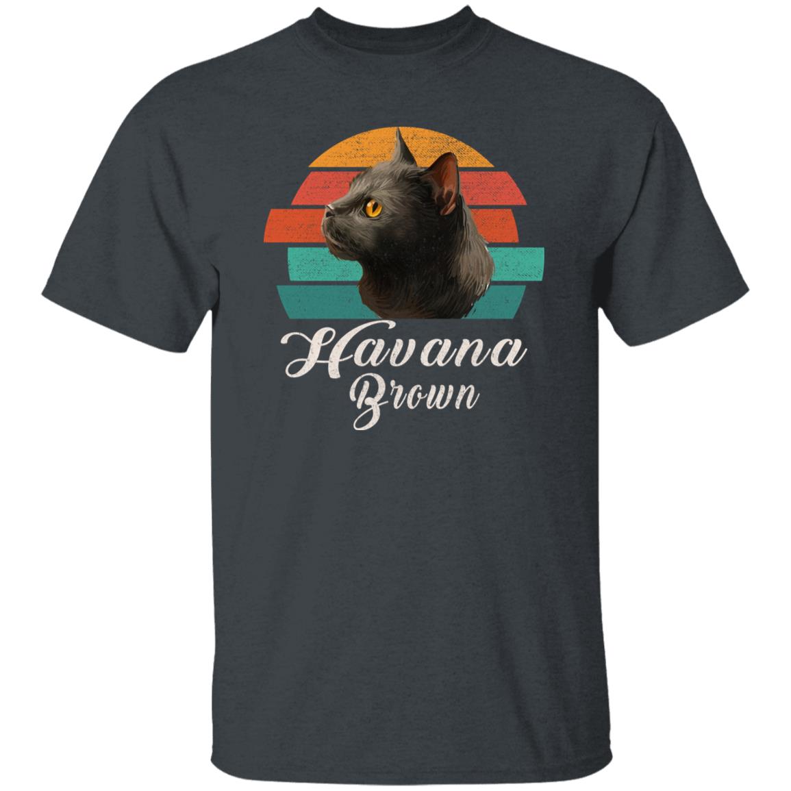Havana Brown cat retro Unisex shirt Black Dark Heather-Family-Gift-Planet