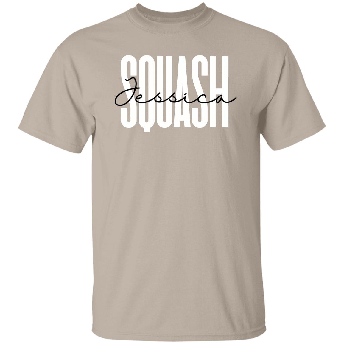 Personalized Squash T-shirt gift Custom name Squash player Squash Mom Unisex Tee Sand Pink Light Blue-Family-Gift-Planet
