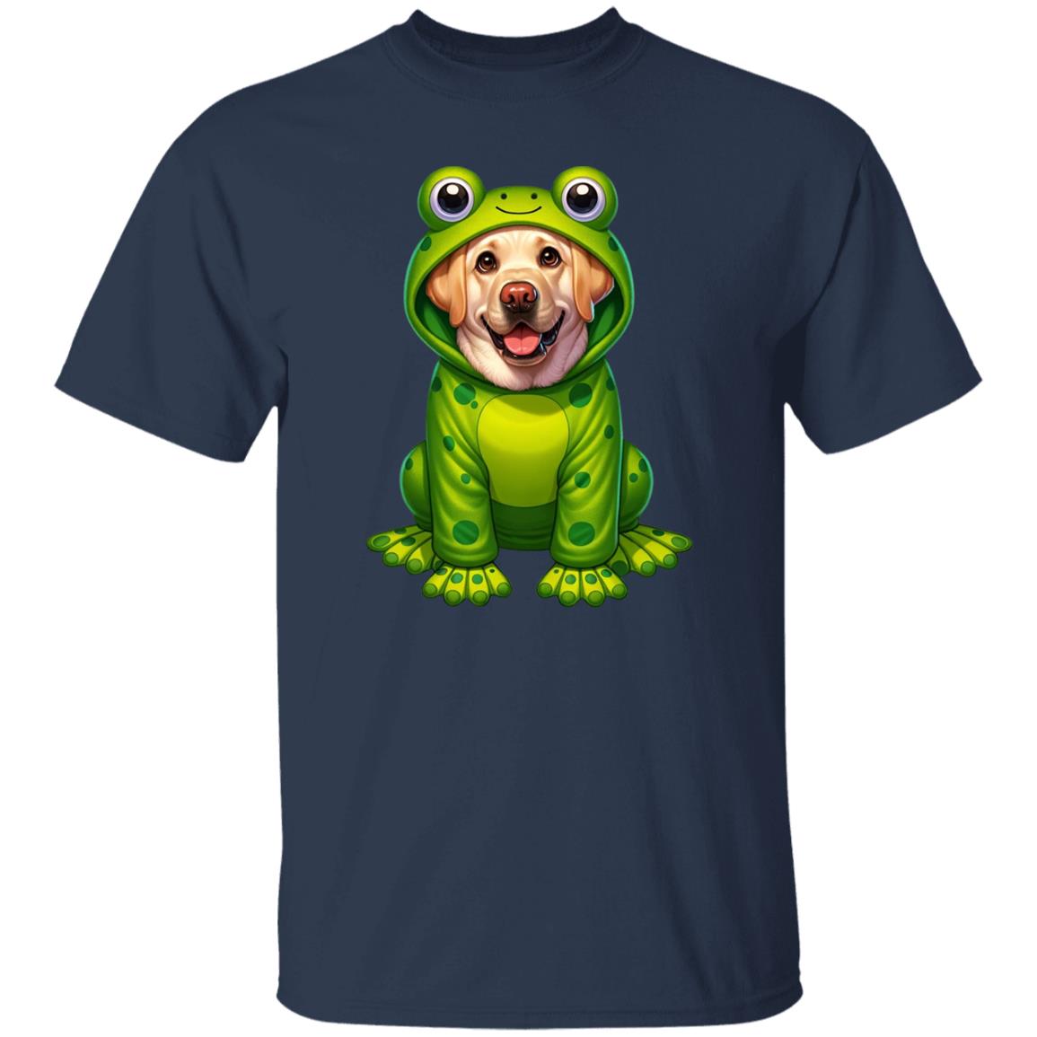 Labrador Retriever in frog costume T-Shirt gift Labrador mama Unisex tee Black Navy Dark Heather-Family-Gift-Planet