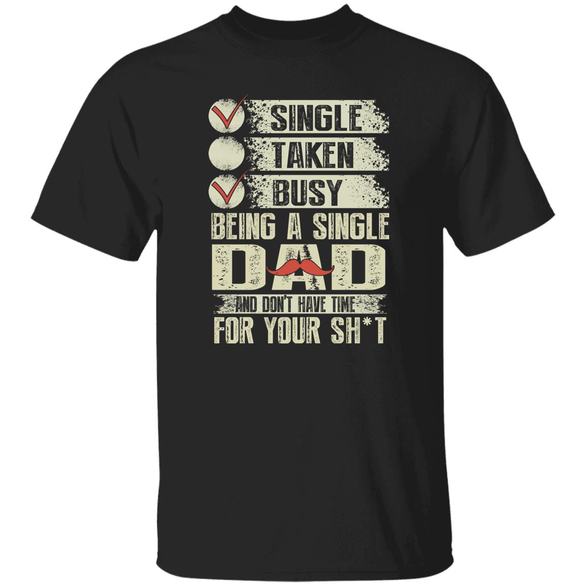 Proud Single Dad T-shirt gift for father black dark heather-Black-Family-Gift-Planet