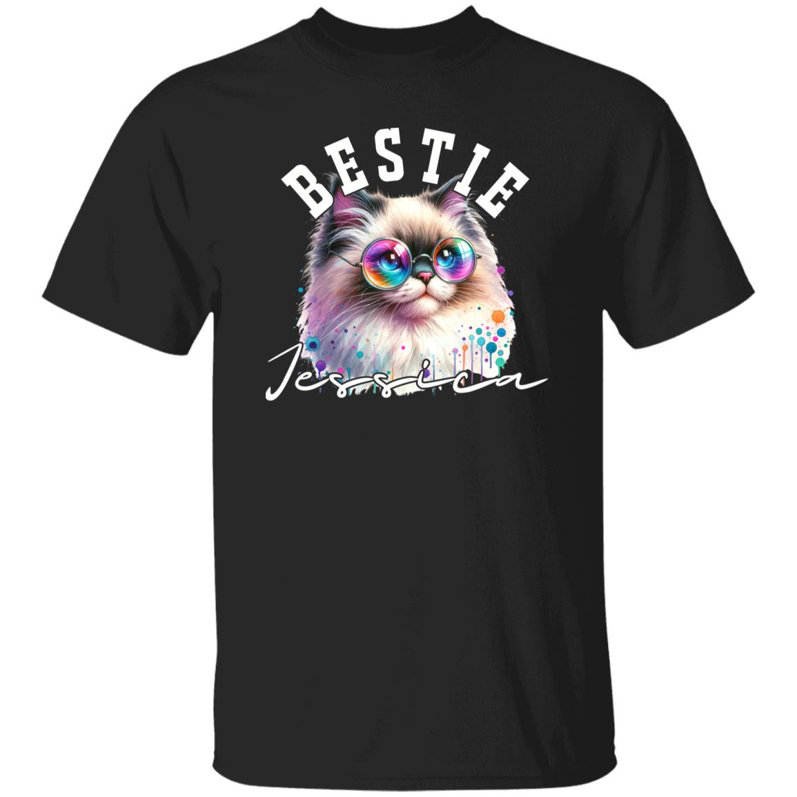 Bestie funny Personalized Unisex T-shirt Custom Best friend Valentine Day gift Black-Family-Gift-Planet