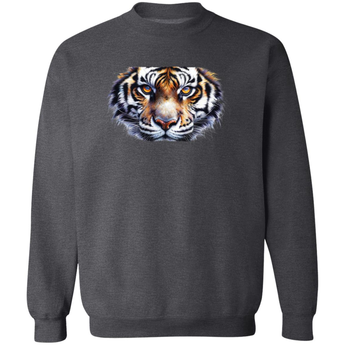 Wild life tiger Unisex Sweatshirt Black Navy Dark Heather-Family-Gift-Planet