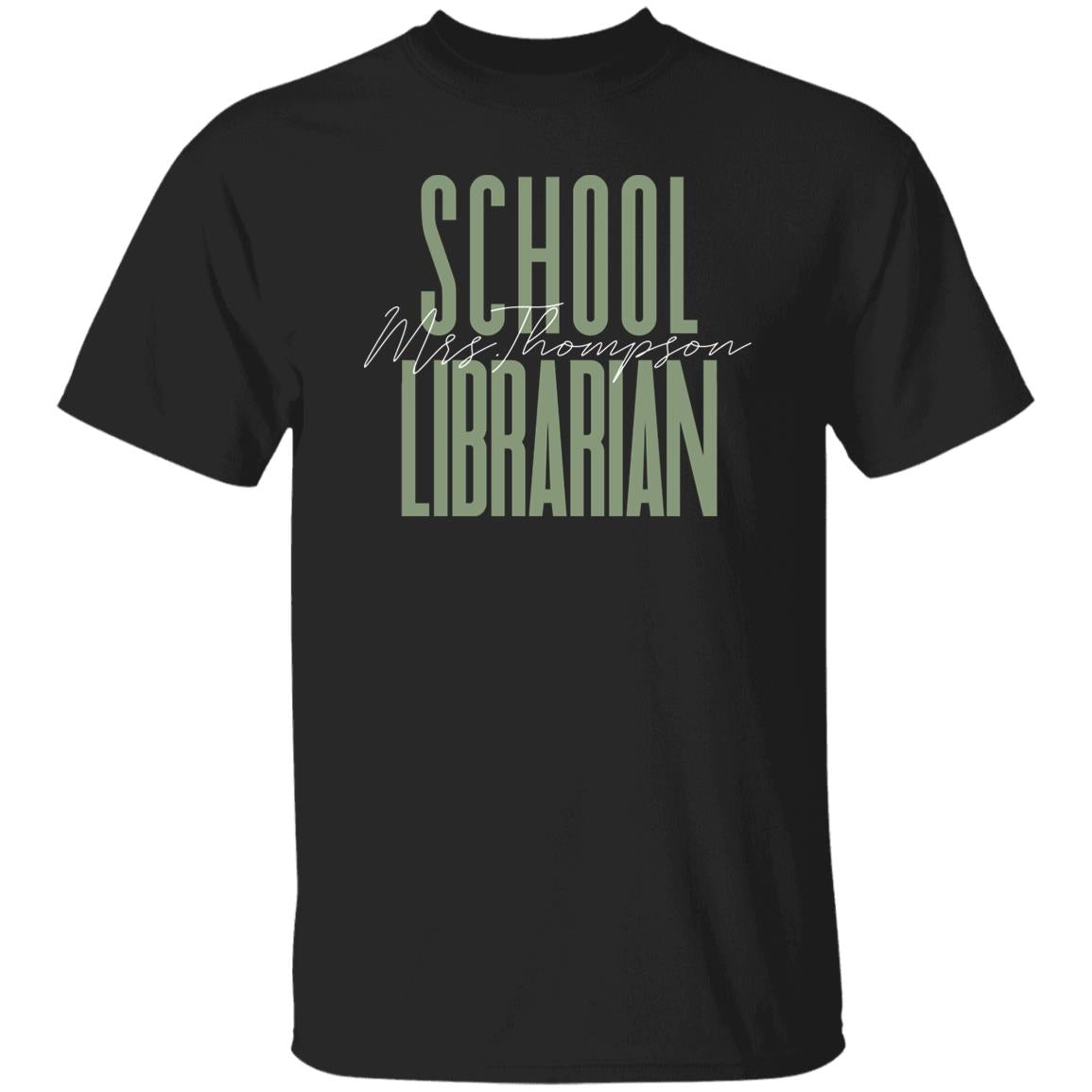 School Librarian T-Shirt gift Library archivist Customized Unisex tee Black Navy Dark Heather-Family-Gift-Planet