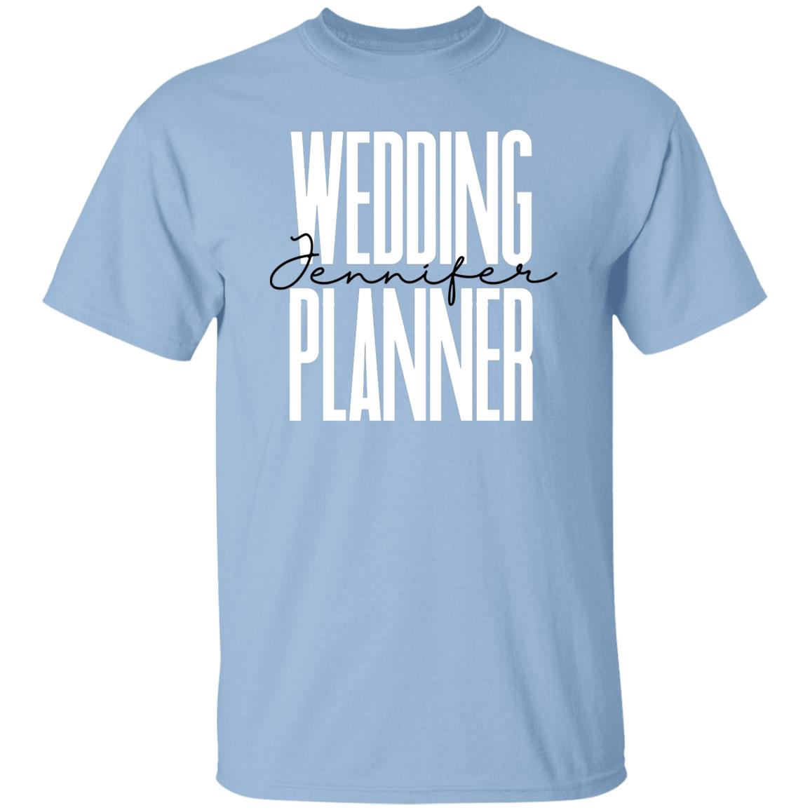 Personalized Wedding planner T-shirt gift Custom name Event organizer Unisex Tee Sand Pink Light Blue-Family-Gift-Planet