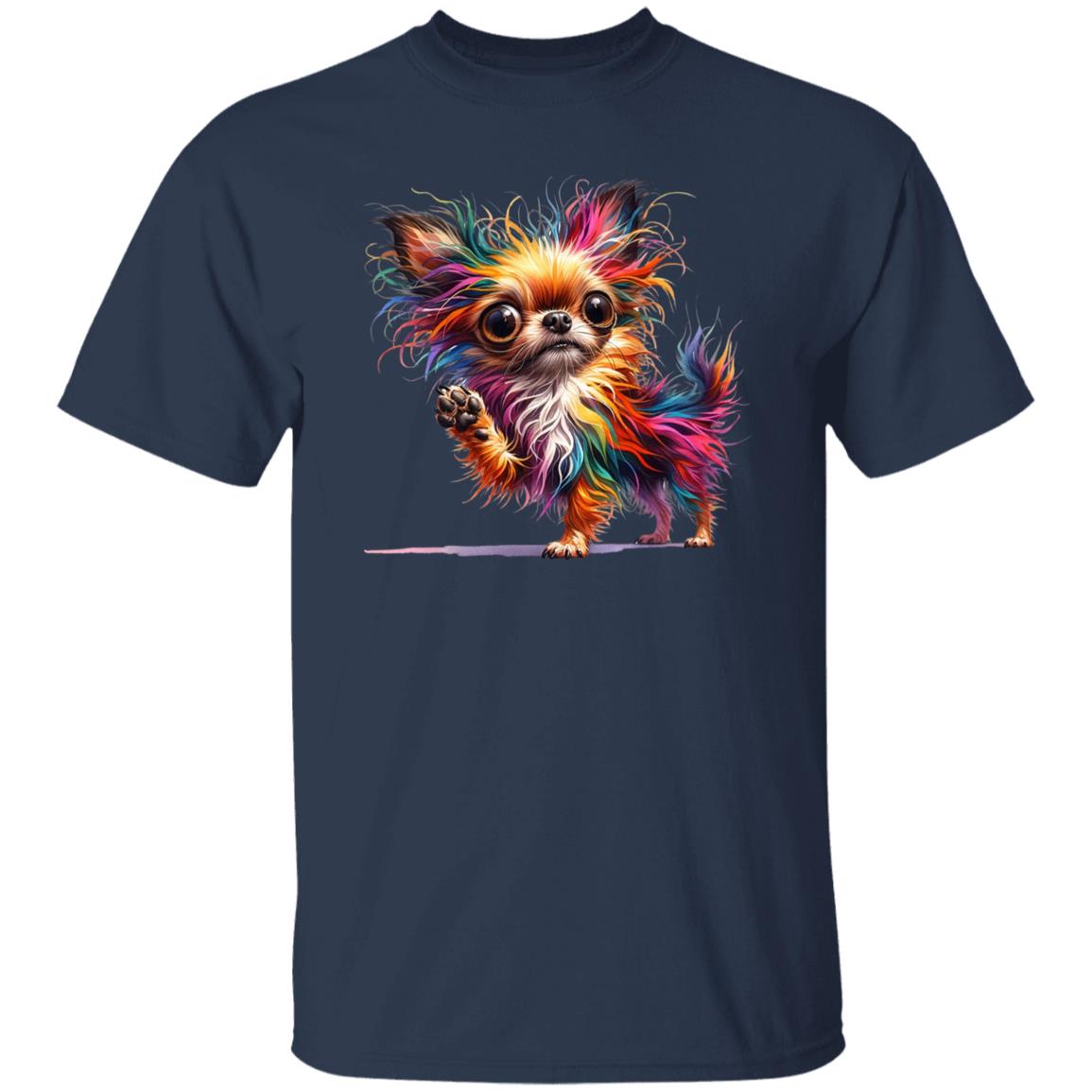 Bright Colors Chihuahua T-Shirt gift Small dog mom Unisex tee Black Navy Dark Heather-Family-Gift-Planet
